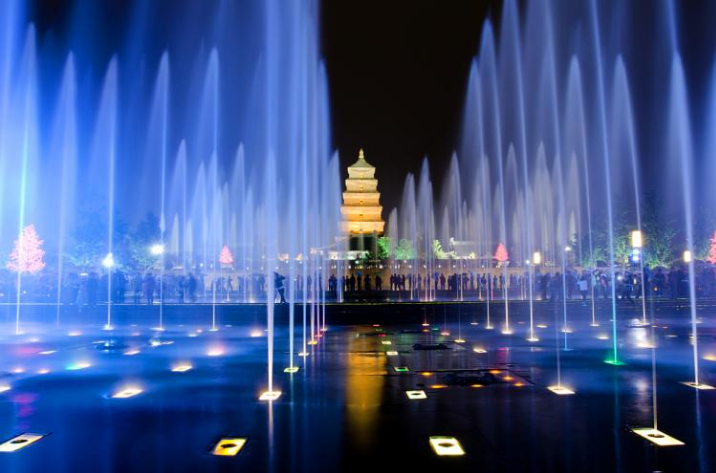 城市广场音乐喷泉